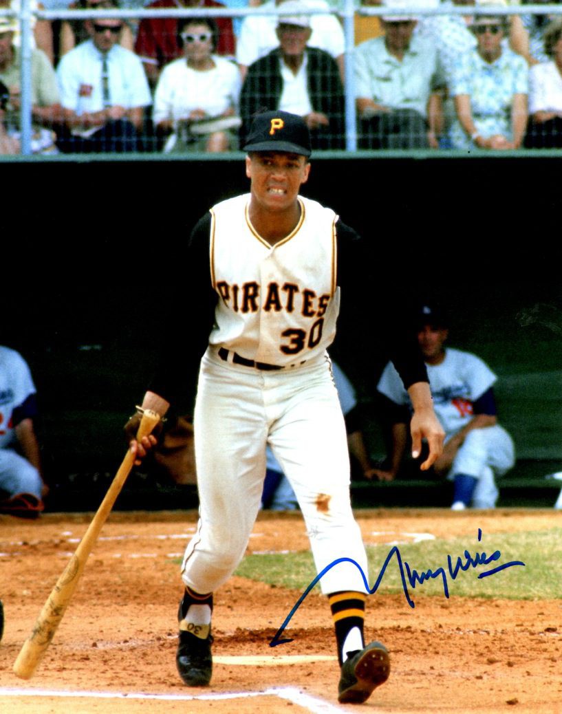 Maury Wills Autographed 8x10 Baseball Photo