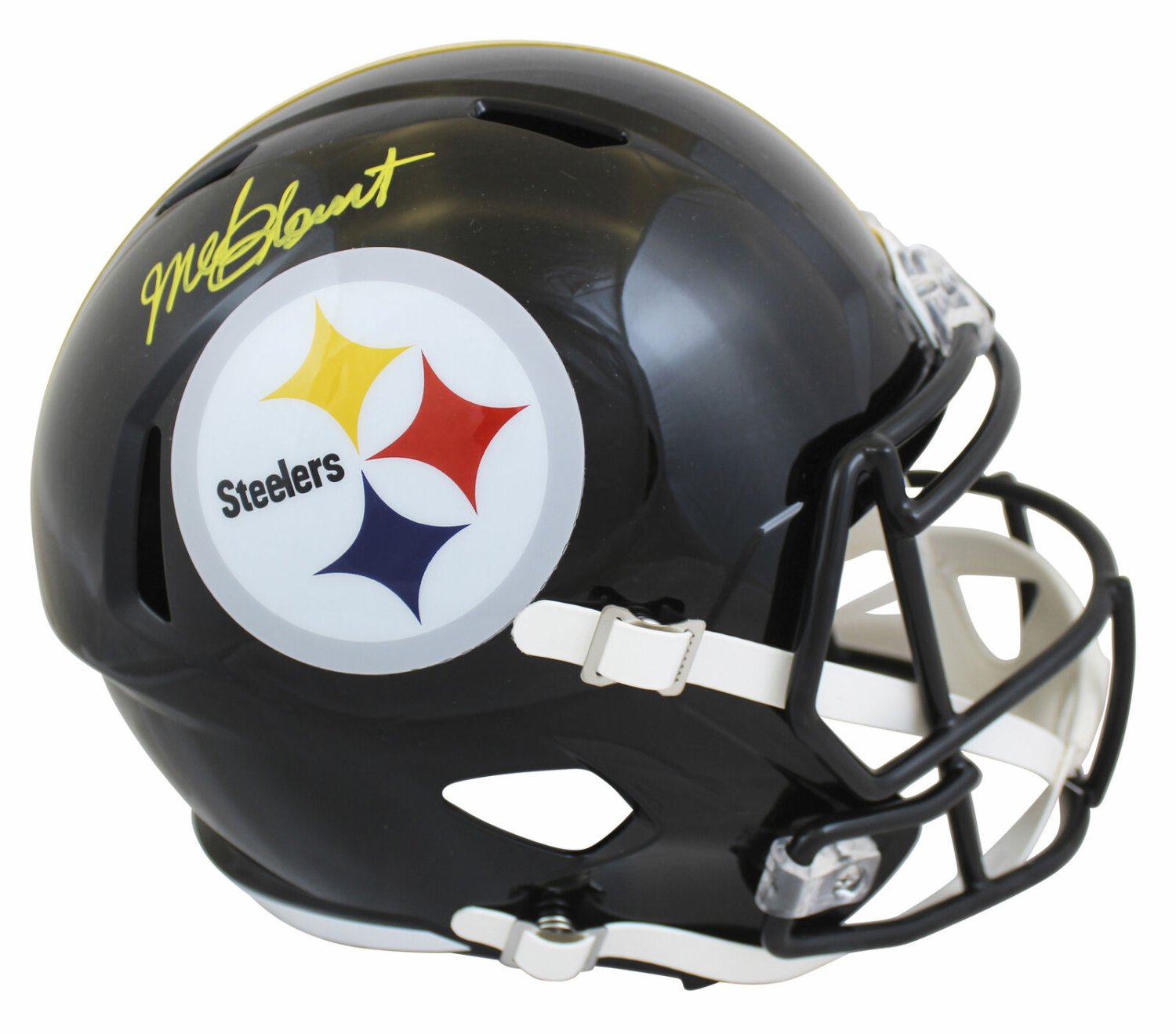 Mel Blount Autographed Signed Steelers Authentic Full Size Speed Rep Helmet  Beckett Witnessed