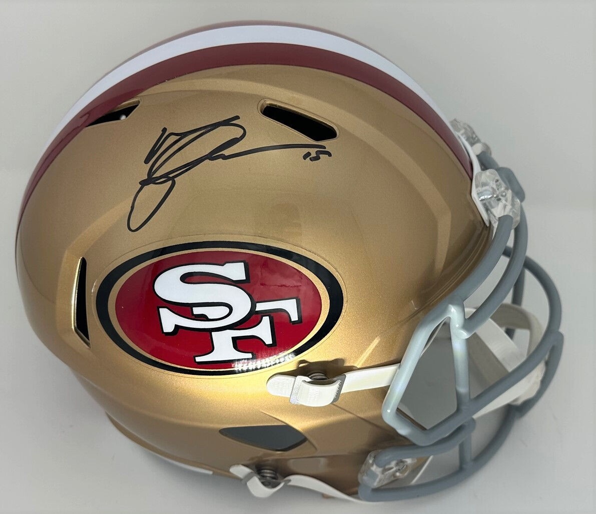 Michael Crabtree Autographed Signed 49Ers Riddell Full Size Replica Spd  Helmet Auto - Beckett