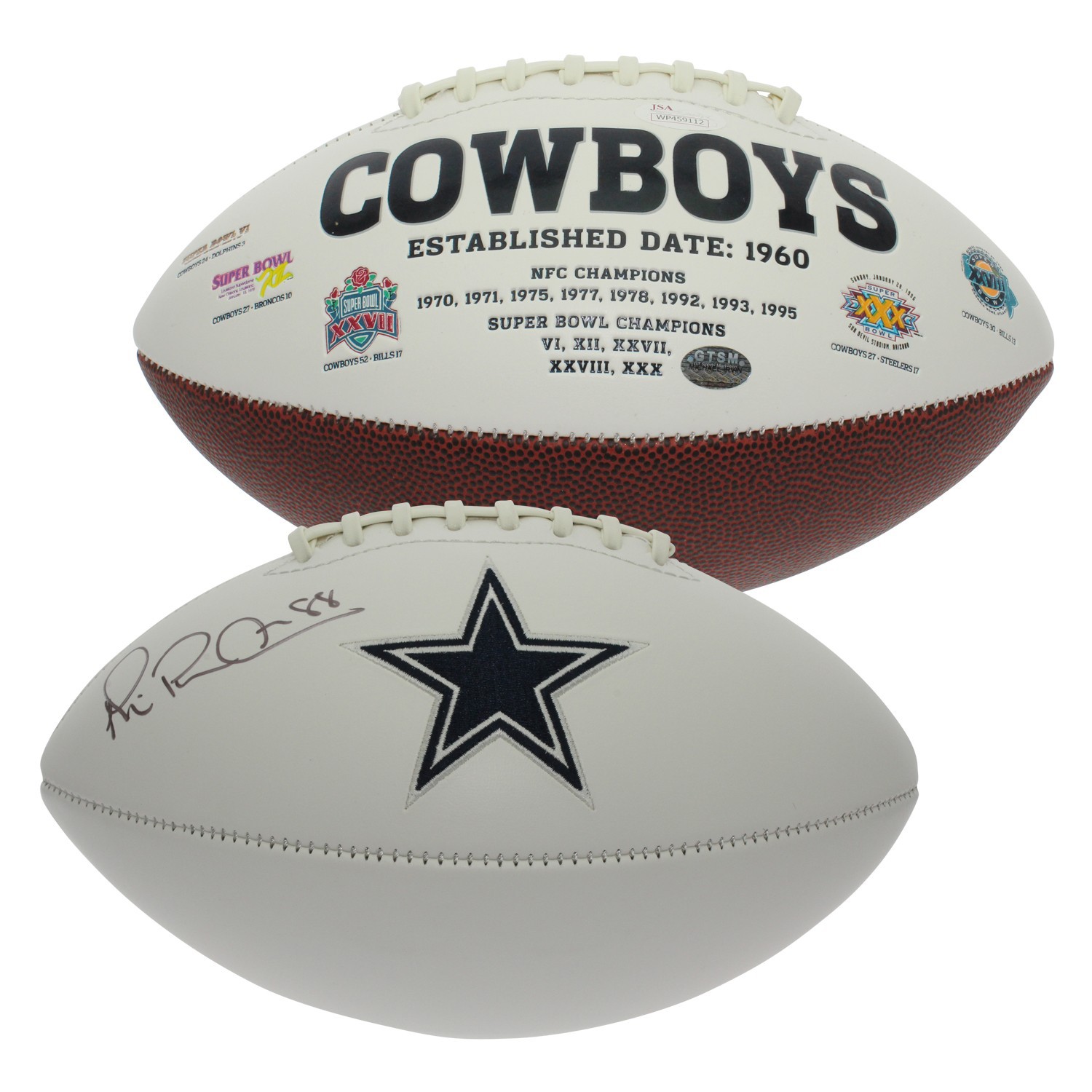 Michael Irvin Autographed Signed Dallas Cowboys White Panel Football - JSA  Authentic