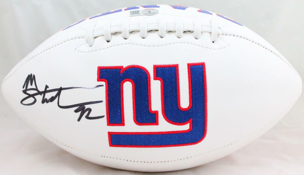 michael strahan signed football