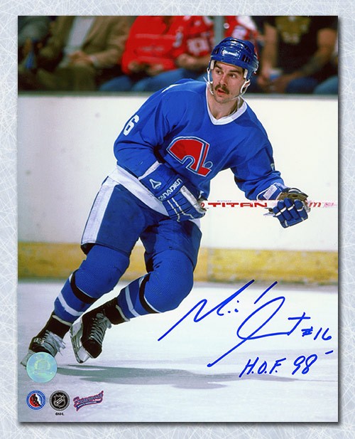 Michel Goulet Quebec Nordiques Autographed Signed Hockey Action 8x10 Photo