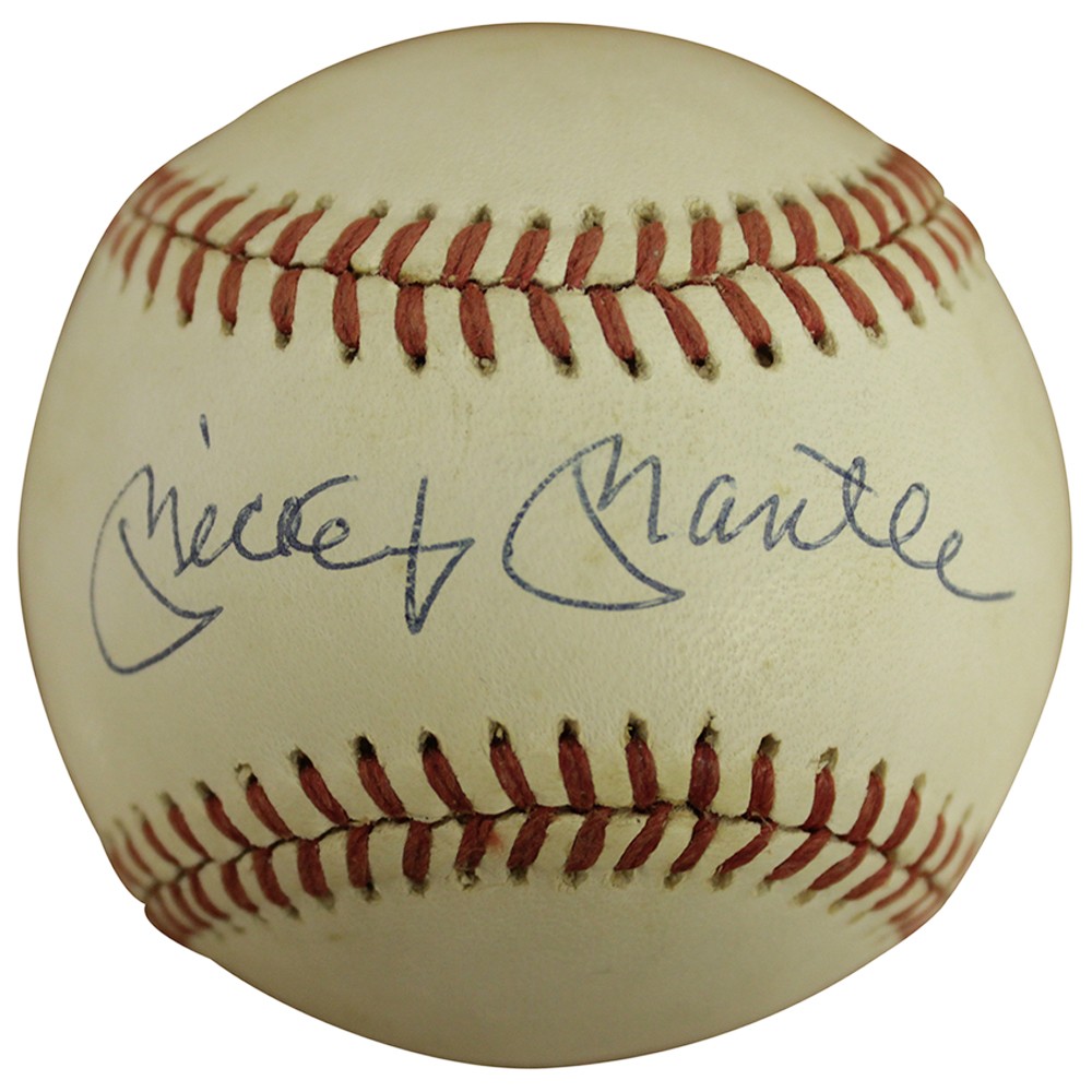 Mickey Mantle Autographed Signed Rawlings Official American League