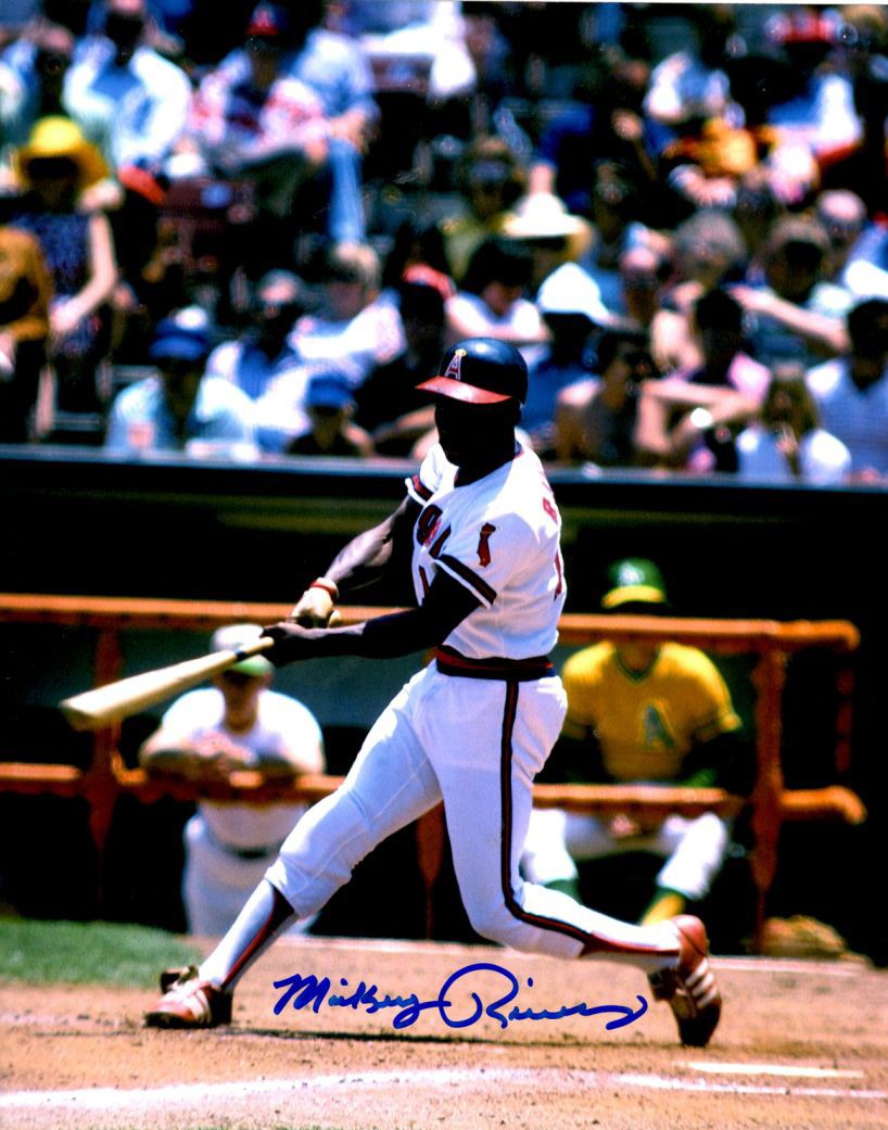 Mickey Rivers Autographed Signed 8X10 Angels Photo - Autographs