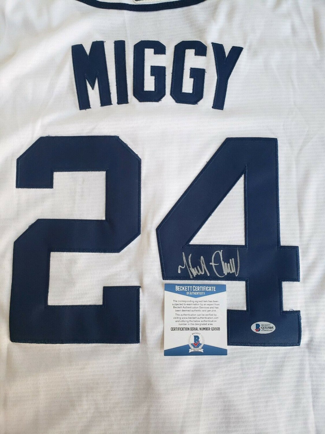 Miguel Cabrera Autographed Signed Autograph Detroit Tigers Jersey Miggy W Coa Beckett