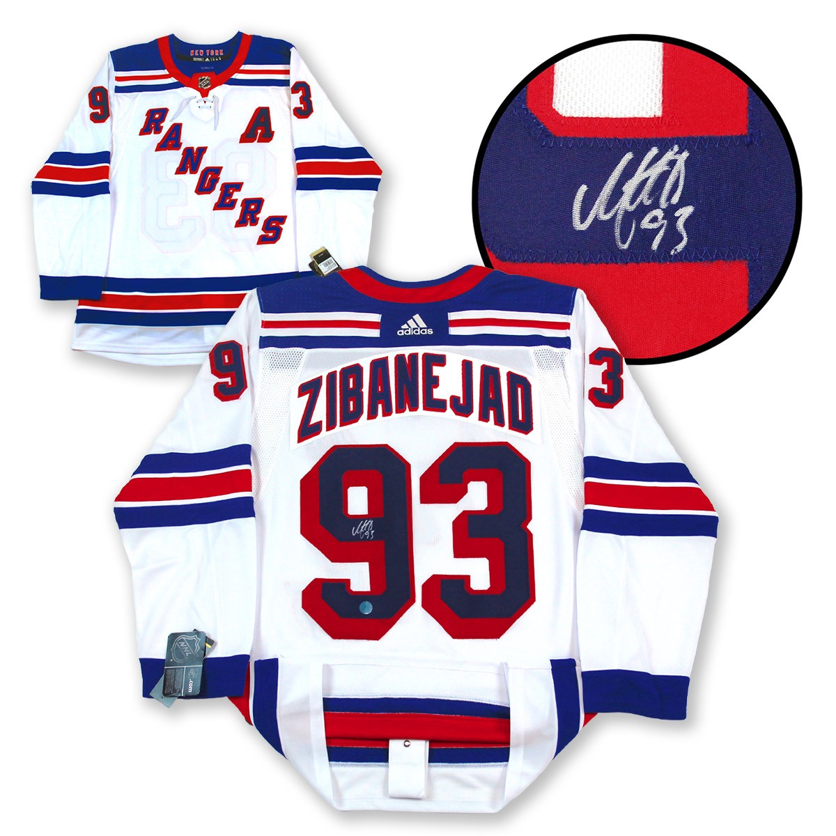 Mika Zibanejad New York Rangers Men's Adidas Authentic Hockey