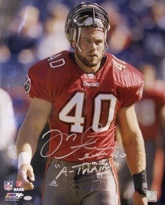 alstott mike signed buccaneers tampa bay autographed photograph football tattoos nfl