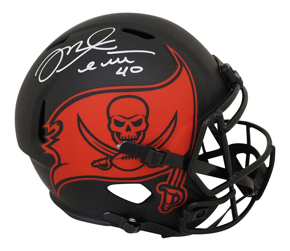 Mike Alstott Autographed Signed Tampa Bay Buccaneers F/S Eclipse Speed  Helmet Beckett