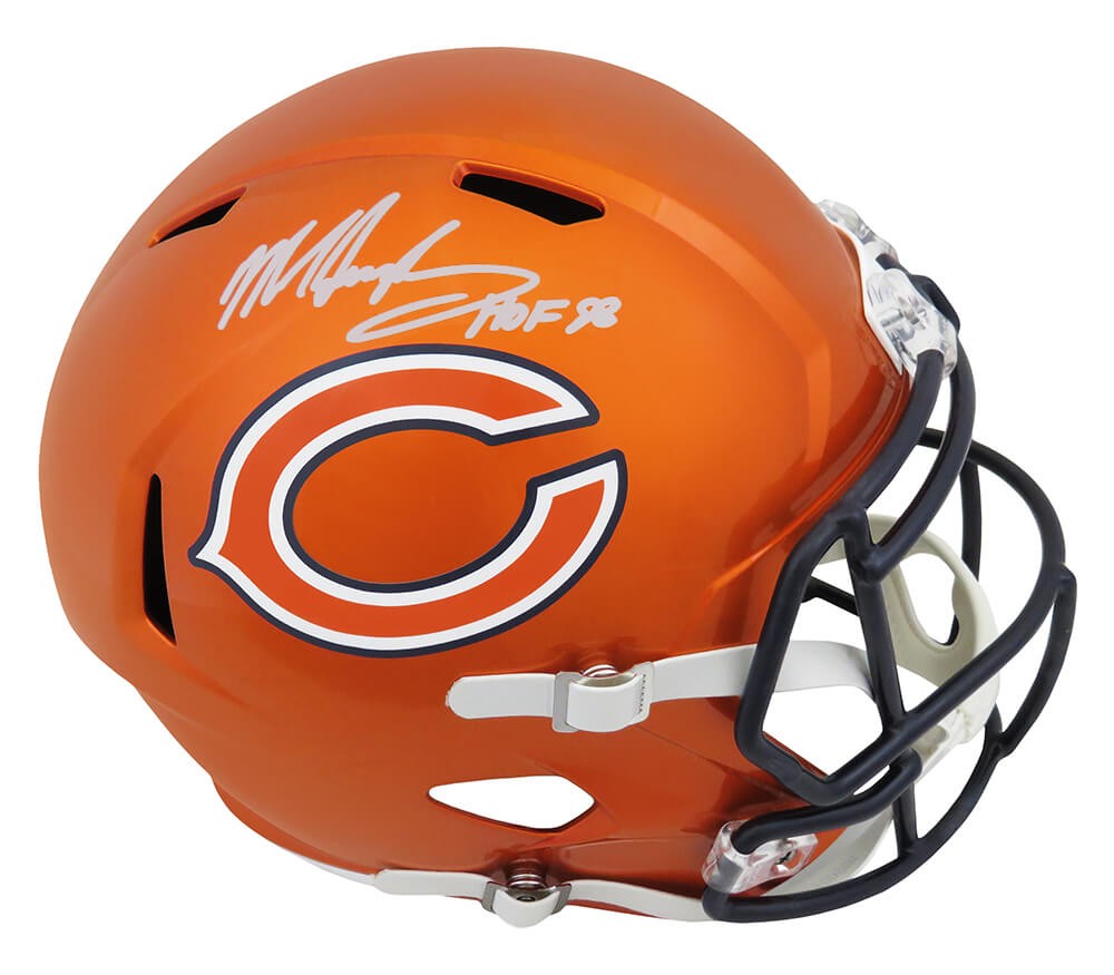 Mike Singletary Autographed Signed Chicago Bears FLASH Riddell Full Size  Speed Replica Helmet w/HOF'98