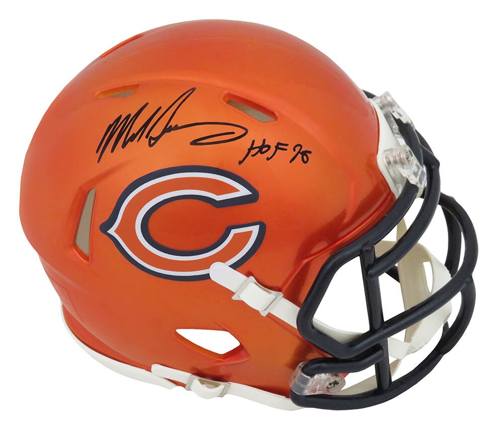 Mike Singletary Autographed Signed Chicago Bears FLASH Riddell Speed Mini  Helmet w/HOF'98