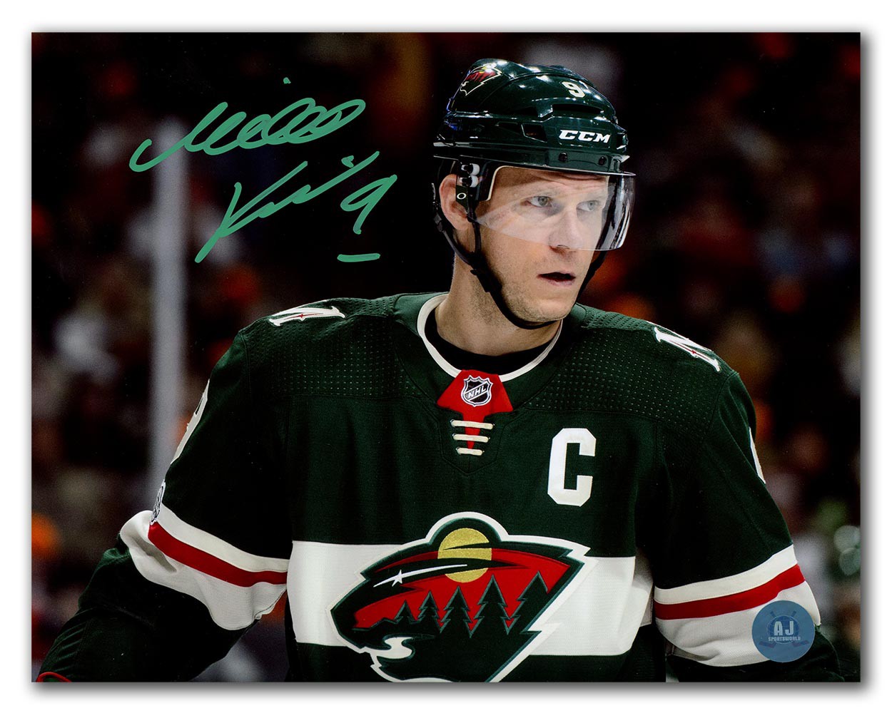 Mikko Koivu Minnesota Wild Autographed Signed Close Up Hockey 8x10 Photo