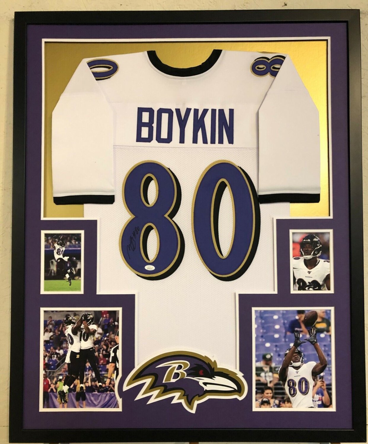 Miles Boykin Autographed Signed Custom Framed Baltimore Ravens