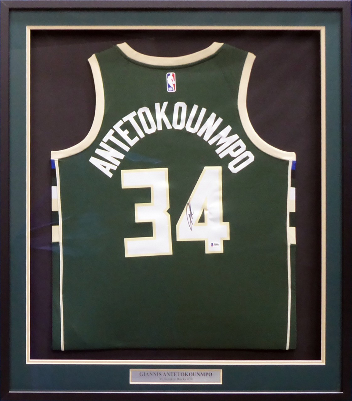 framed giannis jersey