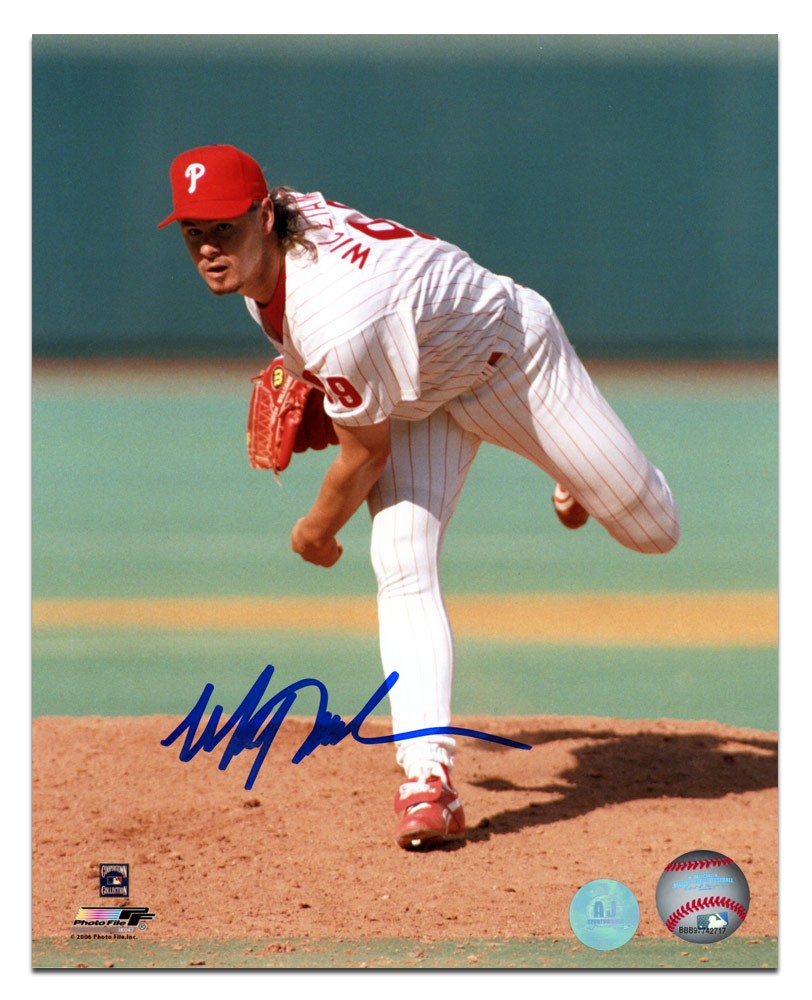Mitch Williams Philadelphia Phillies Autographed Signed Pitching 8x10 Photo