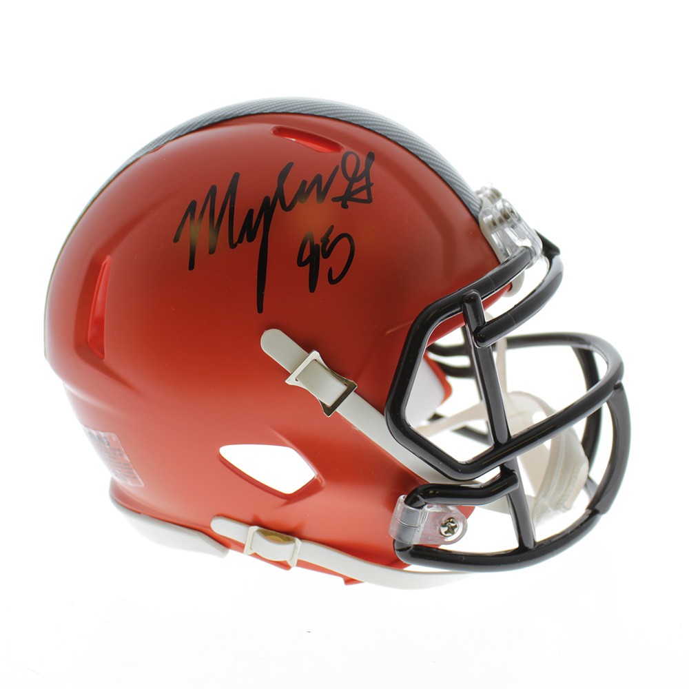 Myles Garrett Autographed Signed Cleveland Browns Riddell Speed Mini