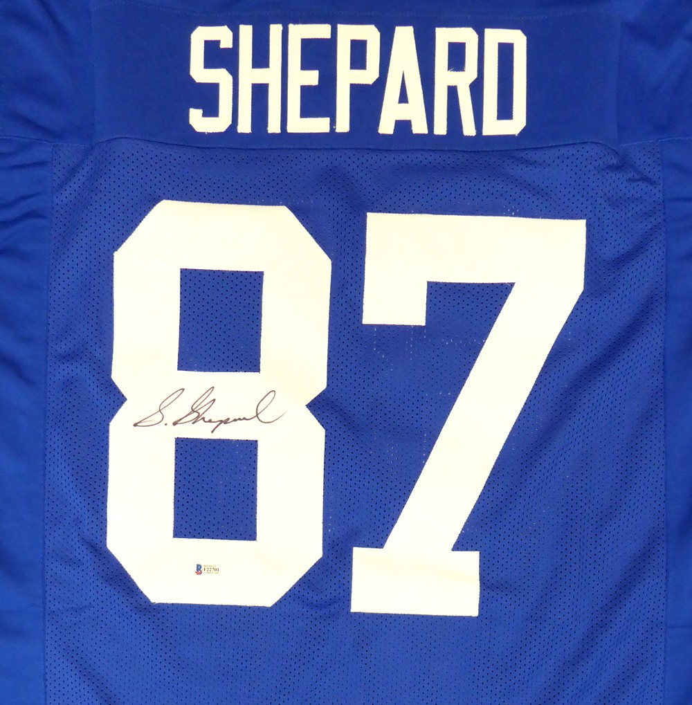 New York Giants Sterling Shepard Autographed Signed Blue Jersey ...