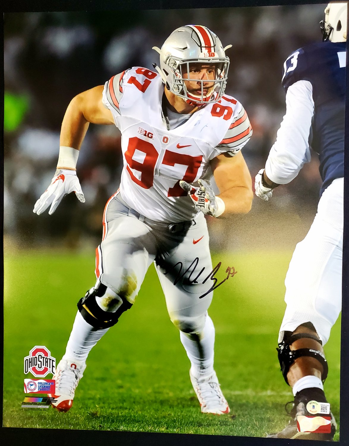 Nick Bosa Ohio State Buckeyes 16-2 16x20 Autographed Signed Photo