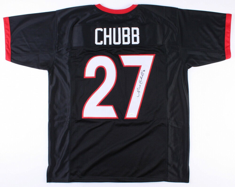 nick chubb signed jersey