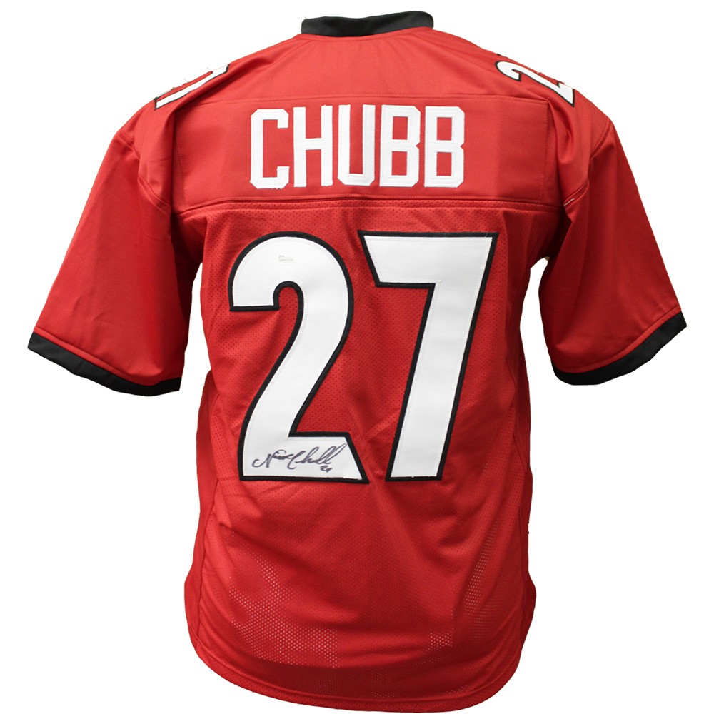 Nick Chubb Georgia Bulldogs Autographed Signed Home Jersey - JSA Certified Authentic