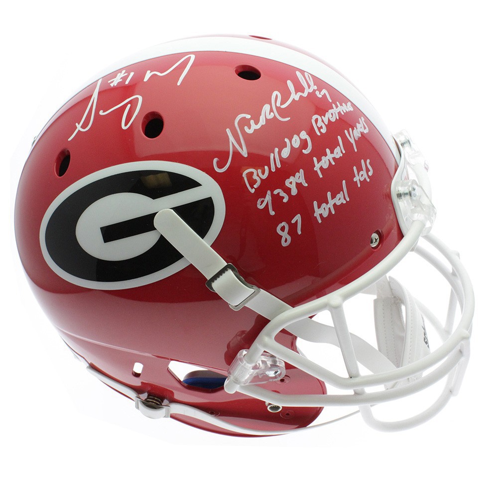 Nick Chubb Georgia Bulldogs Autographed Signed Schutt Replica Full