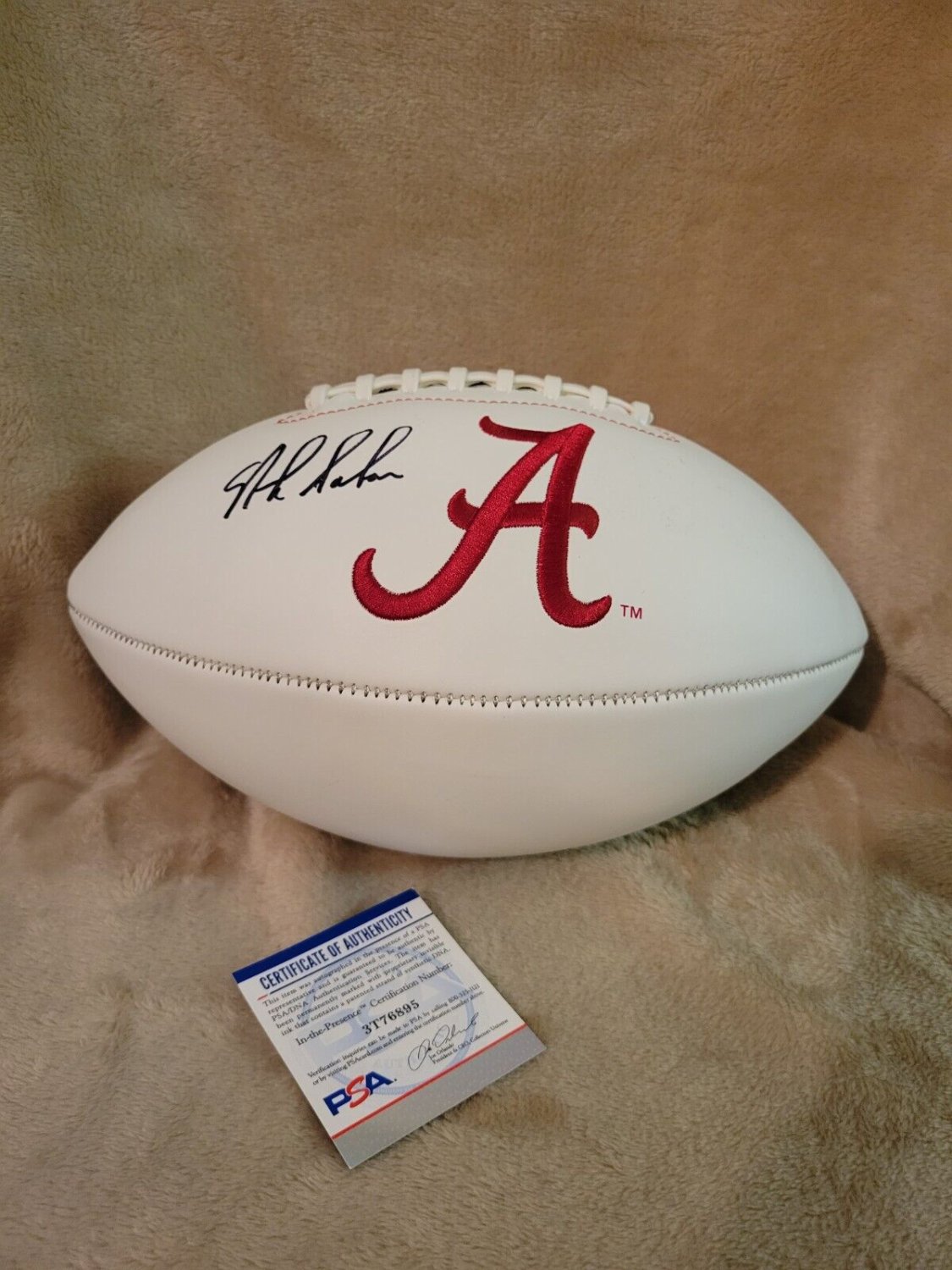 Nick Saban Autographed Signed Autograph Alabama Crimson Tide Logo 