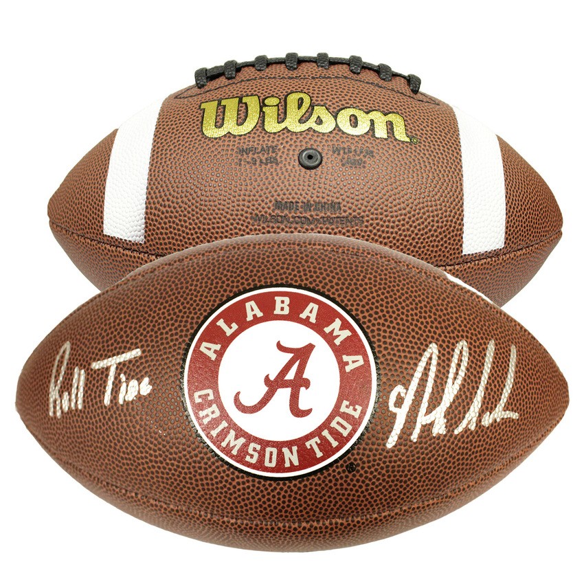 Nick Saban Autographed Signed Ncaa Wilson Logo Football W Roll