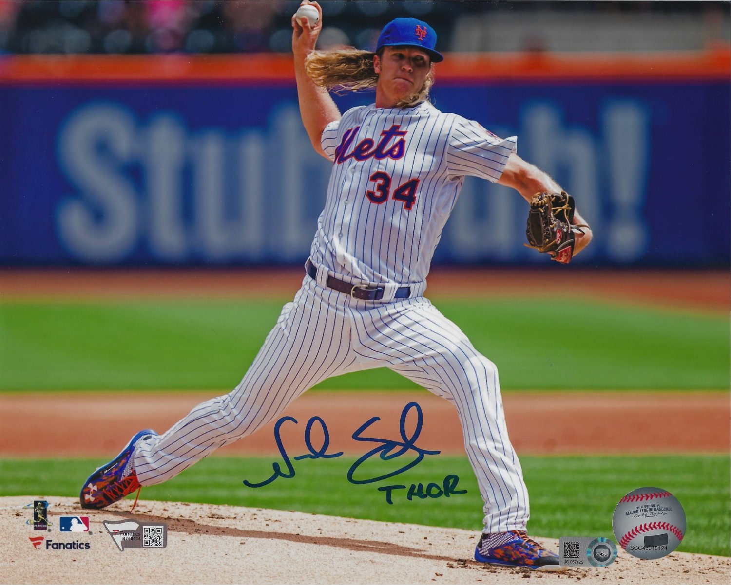 Noah Syndergaard Autographed Signed Thor New York Mets 8X10 Photo  Fanatics COA - Autographs