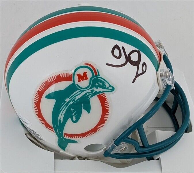 Oj Mcduffie Autographed Signed Miami Dolphins Mini Helmet Jsa Coa