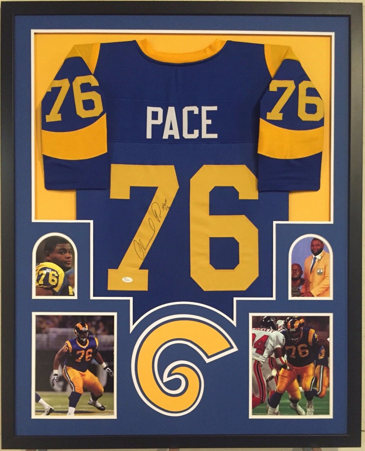 Orlando Pace Autographed Signed Custom Framed Los Angeles Rams