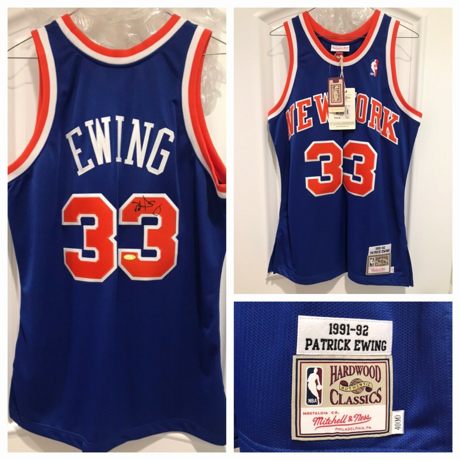 Patrick Ewing Autographed Signed Signed Knicks Authentic Jersey (Steiner)