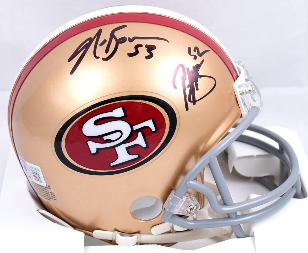 Patrick Willis Autographed Signed Navorro Bowman 49Ers Mini Helmet