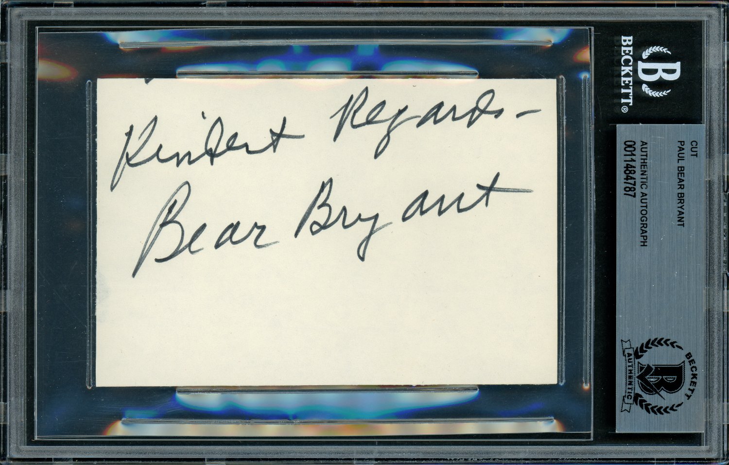 Bear bryant signature Clearance