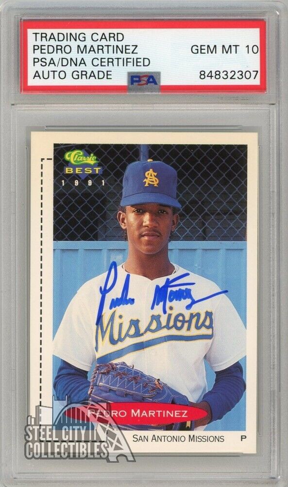 Pedro Martinez Autographed Signed 1991 Classic Best Autograph Rookie Card  #355 PSA/DNA
