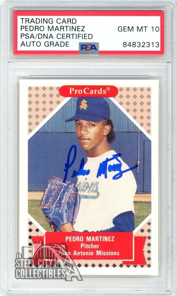Pedro Martinez Autographed Signed 1991 Procards Autograph Rookie Card #244  PSA/DNA