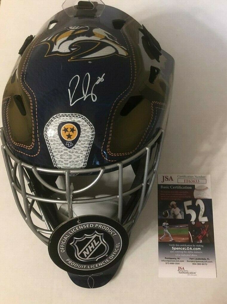 Pekka Rinne Autographed Signed Nashville Predators Full Size Fs Goalie Helmet Mask Jsa Coa