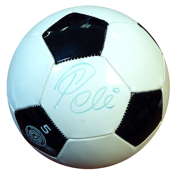 Pele Autographed Signed Wilson Soccer Ball Brazil JSA Authentication