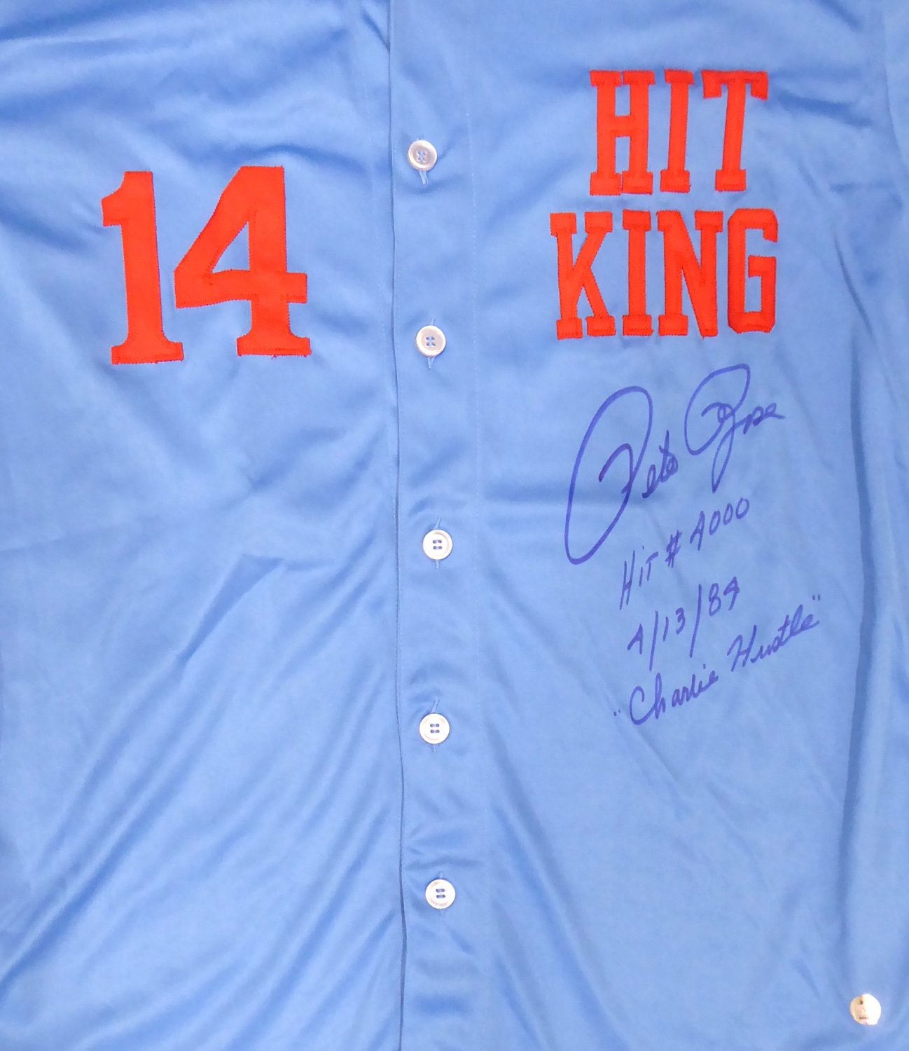 Pete Rose Autographed Signed Philadelphia Phillies Blue Jersey
