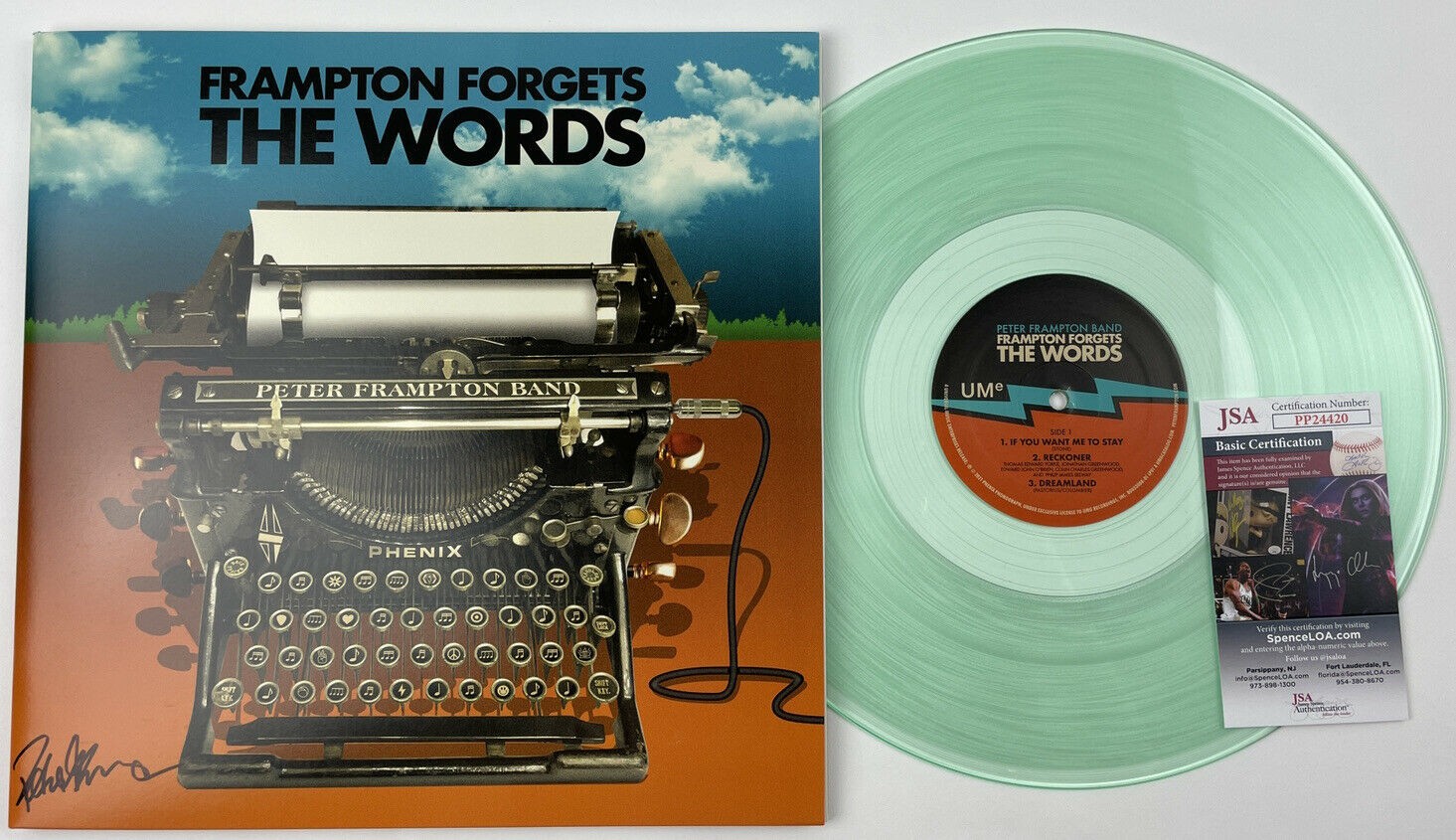 Peter Frampton Autographed Signed Color Vinyl Record 12 The