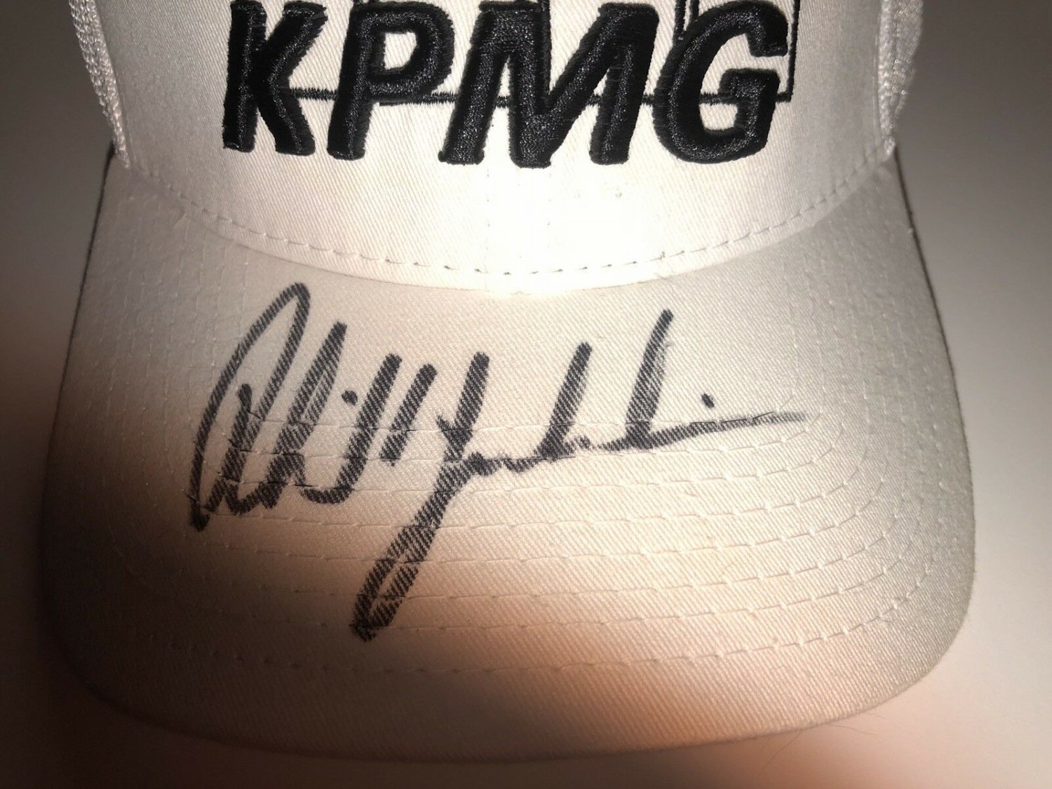 Phil Mickelson Autographed Signed Autographed Kpmg White Hat JSA