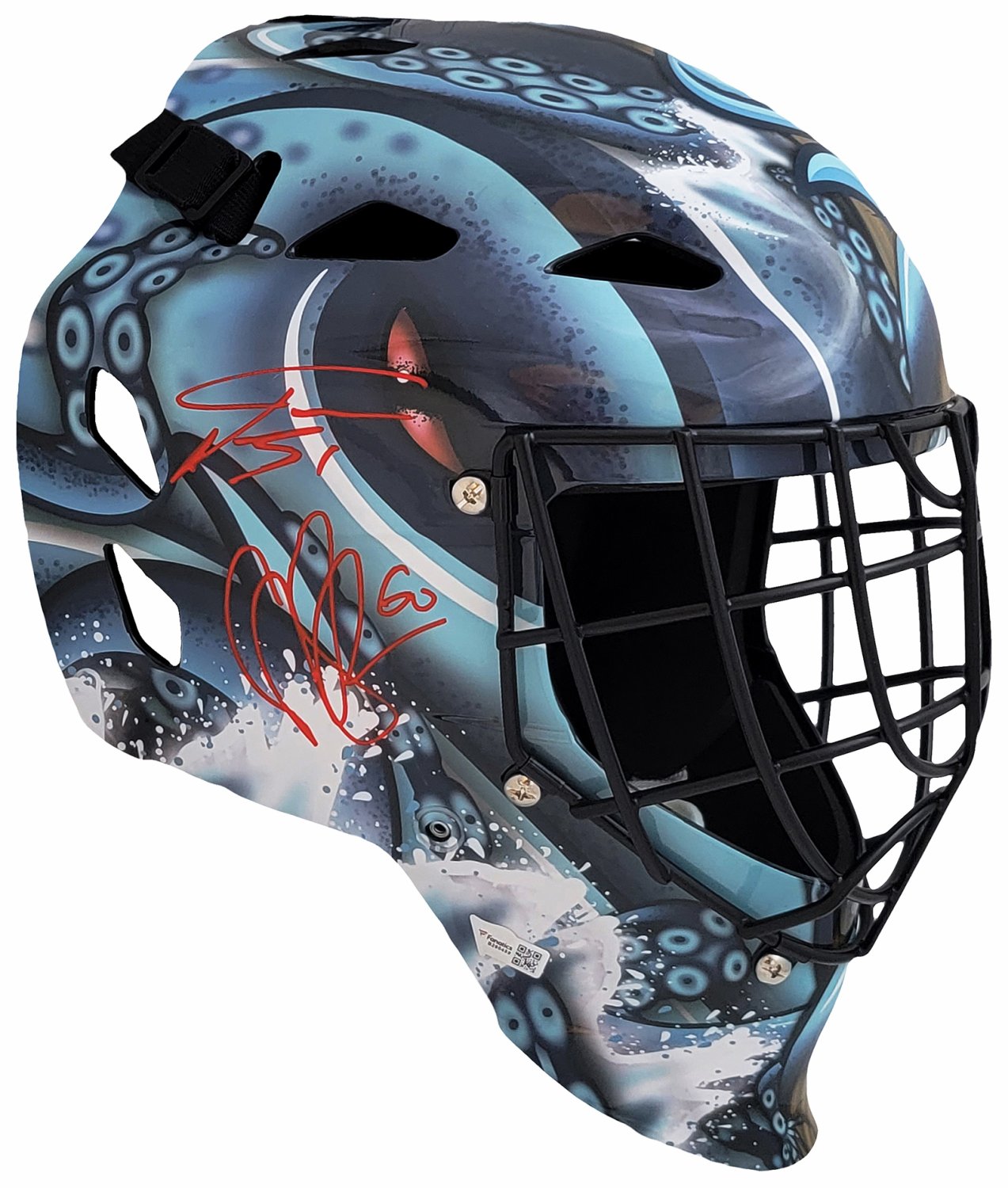 Chris Driedger Autographed Blue Franklin Goalie Mask Seattle