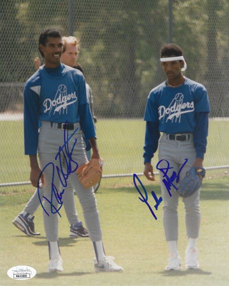 Ramon Martinez Autographed Signed And Pedro Martinez Los Angeles Dodgers  8X10 Photo JSA - Autographs