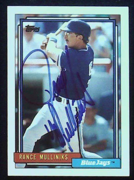 Rance Mulliniks Autographed Signed 1992 Topps Card - Autographs