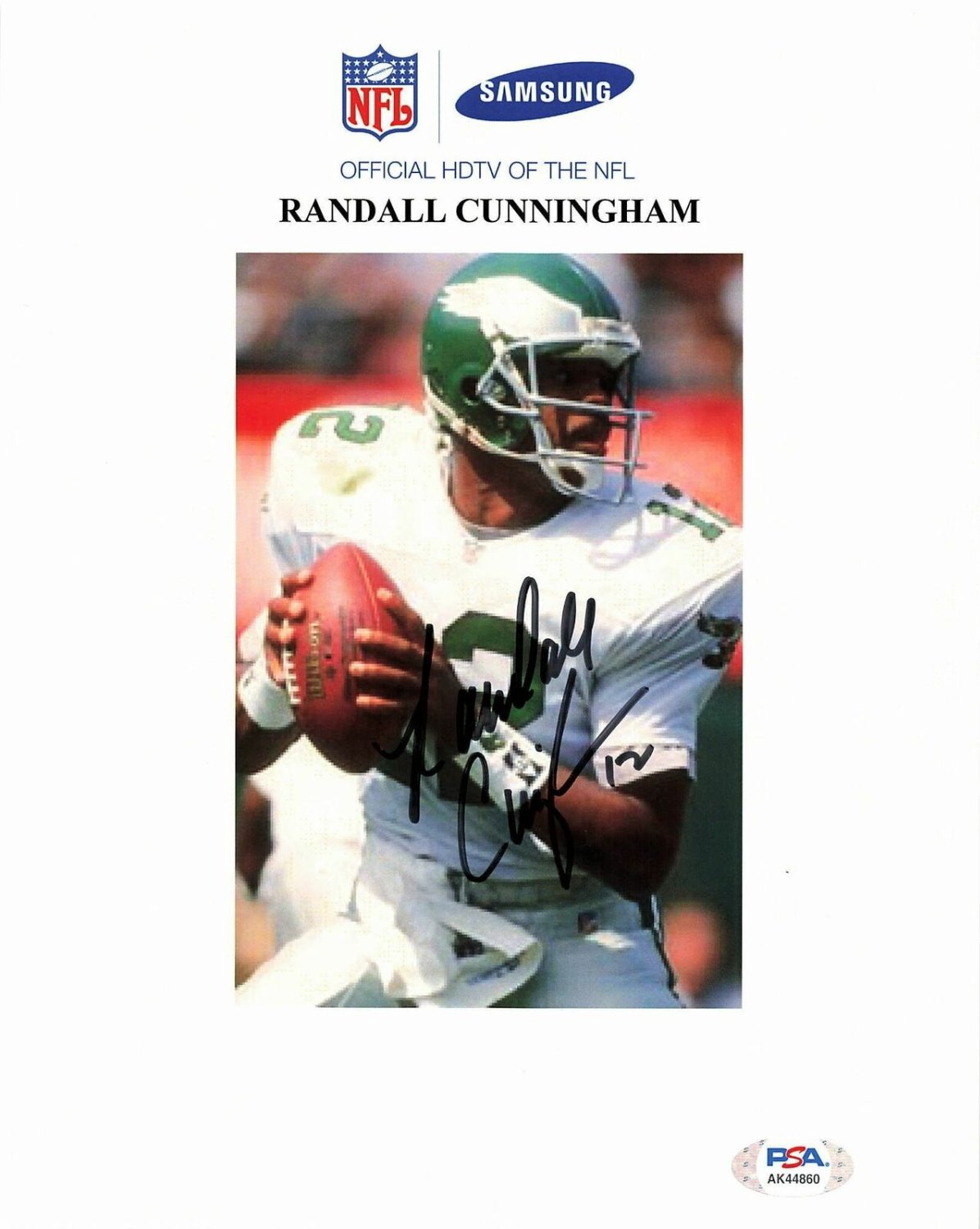 Randall Cunningham Autographed Signed 8X10 Photo PSA/DNA