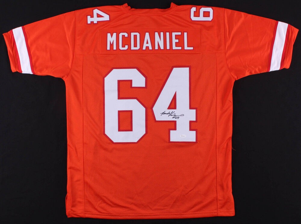 Randall Mcdaniel Autographed Signed Tampa Bay Buccaneers Jersey (JSA)  Creamsicle Throwback