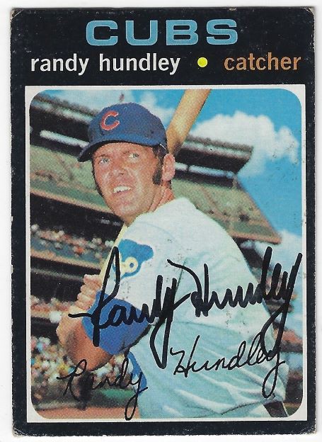 Randy Hundley Autographed Signed Chicago Cubs 1971 Topps Card - Autographs