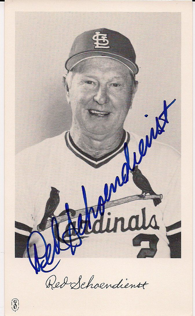 Red Schoendienst St Louis Cardinals Autographed Authentic