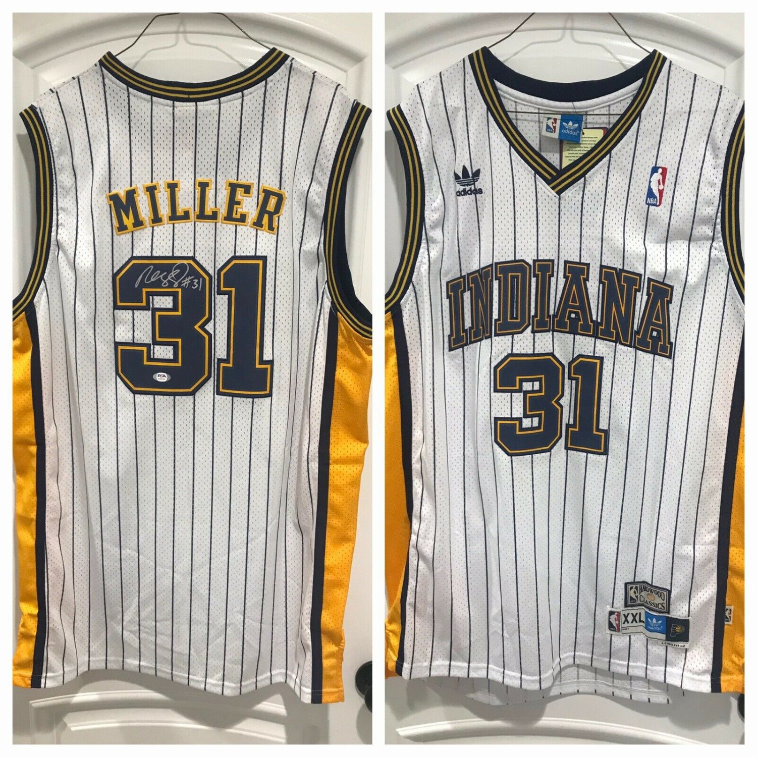 reggie miller autographed jersey