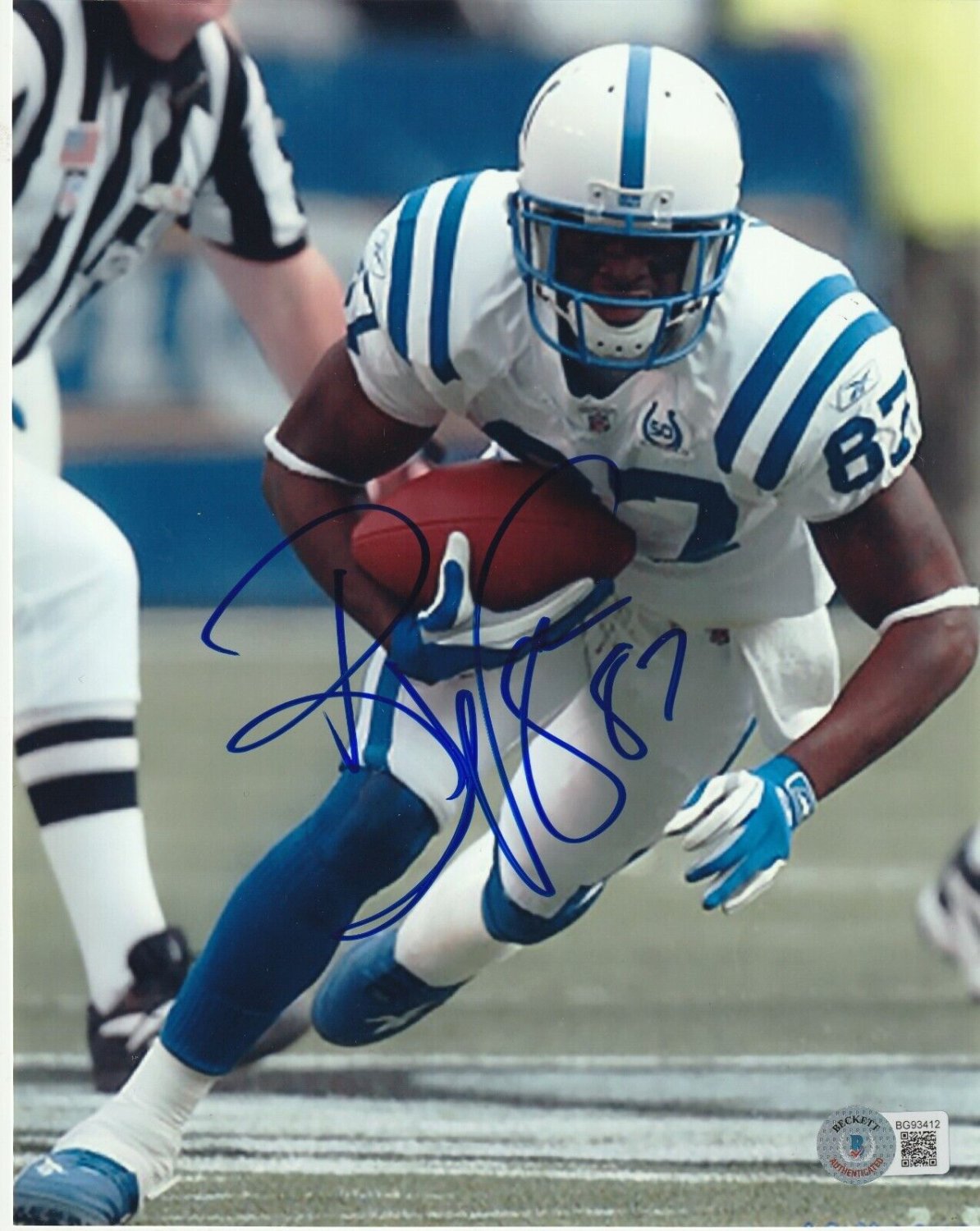 Reggie Wayne Autographed Signed Colts 8X10 Photo Beckett