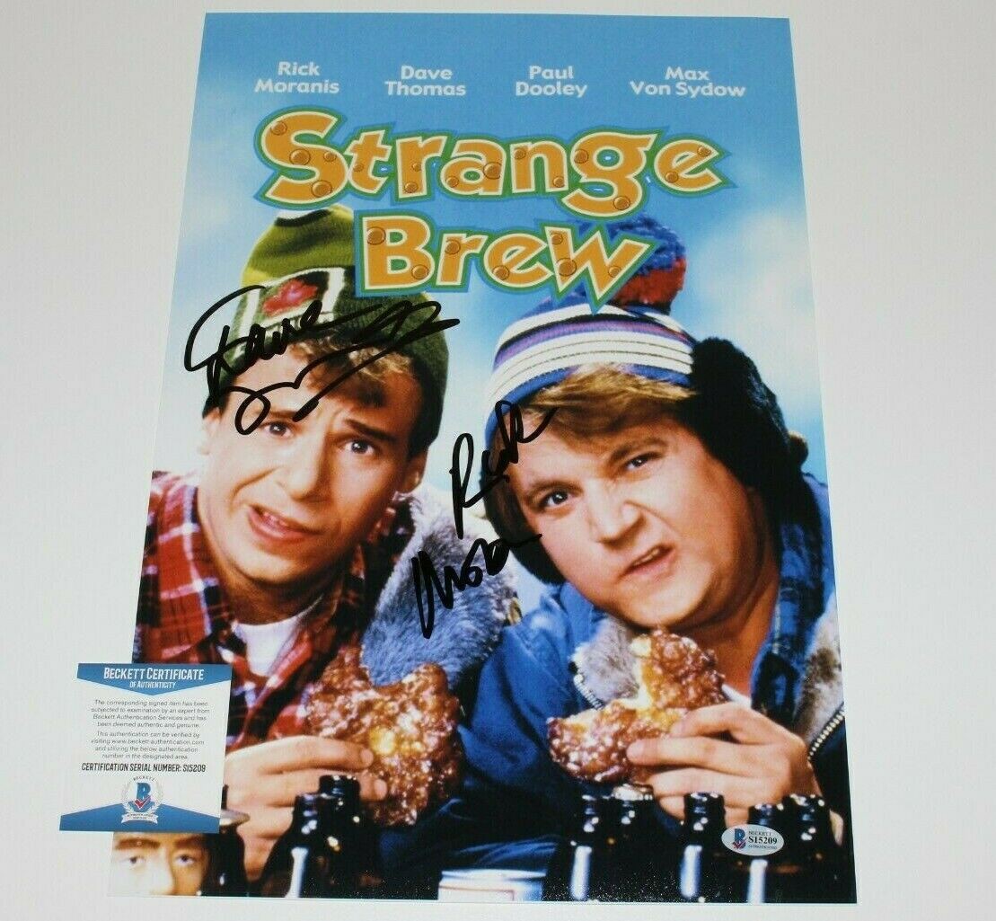 Rick Moranis Autographed Signed Dave Thomas Strange Brew 12x18 Movie Poster Beckett Coa