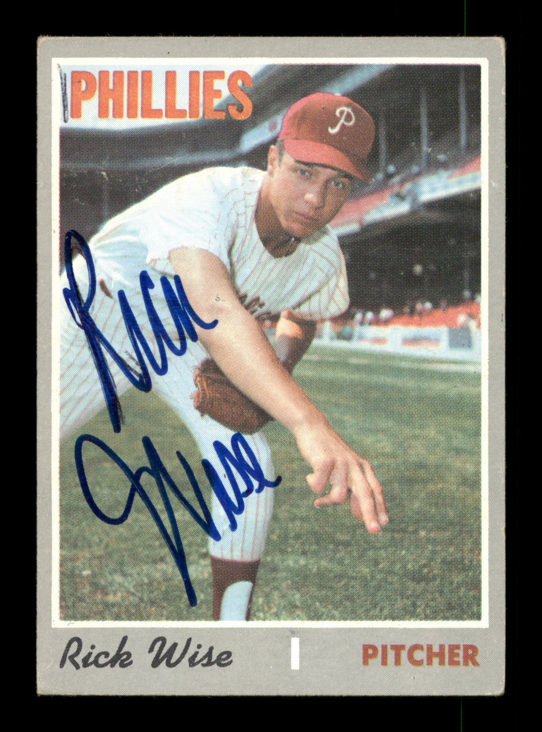 Rick Wise Autographed Signed 1970 Topps Card #605 Philadelphia